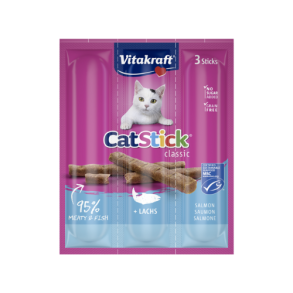 Vitakraft cat stick mini laks 3 pak 18 g.